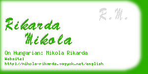 rikarda mikola business card